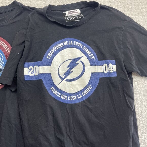 Lot x2 Men L Coors Light x  NHL Hockey Stanley Cup Champions T-Shirt Read* - Picture 7 of 14